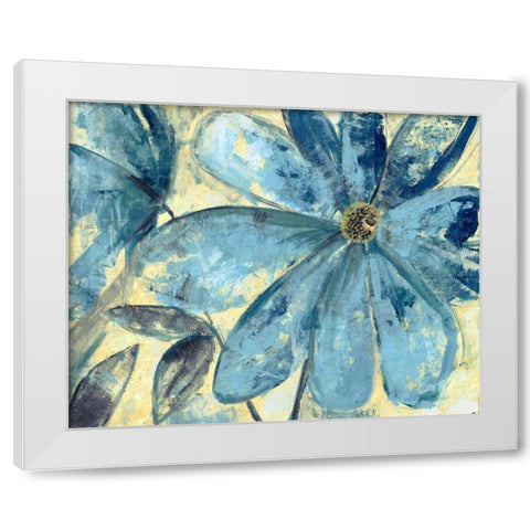 Golden Bloom White Modern Wood Framed Art Print by Haynes, Smith