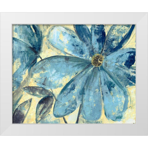 Golden Bloom White Modern Wood Framed Art Print by Haynes, Smith