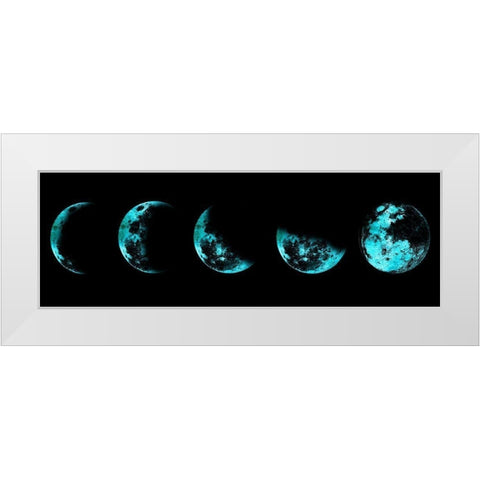 Blue Moon Eclipse White Modern Wood Framed Art Print by Lewis, Sheldon