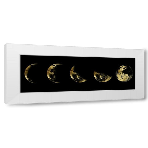 Golden Moon Eclipse White Modern Wood Framed Art Print by Lewis, Sheldon