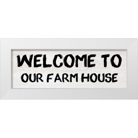Welcome White Modern Wood Framed Art Print by Lewis, Sheldon