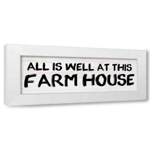 All Is Well White Modern Wood Framed Art Print by Lewis, Sheldon
