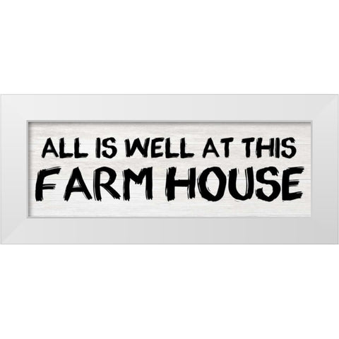 All Is Well White Modern Wood Framed Art Print by Lewis, Sheldon