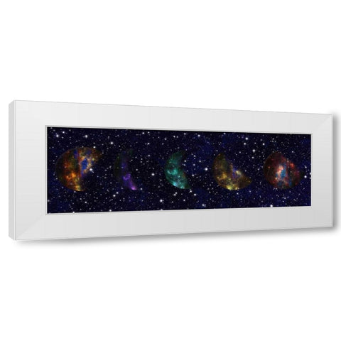 Hello From The Stars White Modern Wood Framed Art Print by Lewis, Sheldon