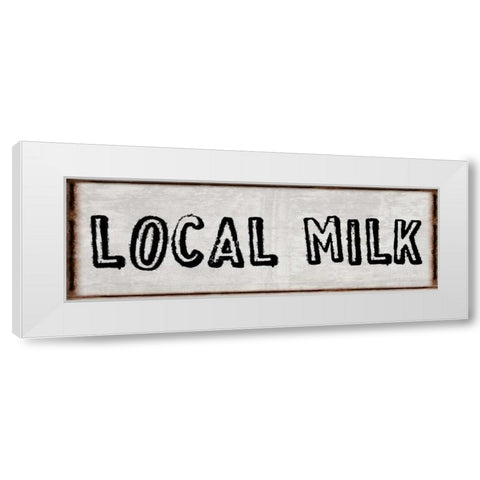 Fresh Local Milk And Eggs White Modern Wood Framed Art Print by Lewis, Sheldon