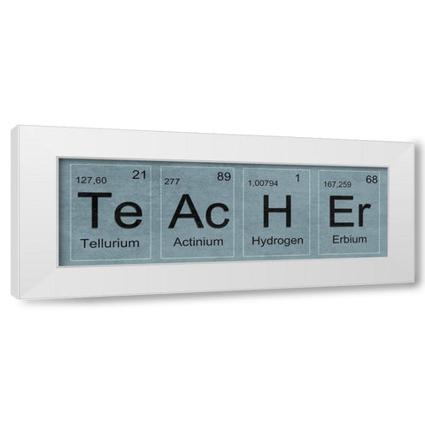 Teacher White Modern Wood Framed Art Print by Lewis, Sheldon