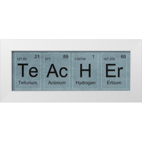 Teacher White Modern Wood Framed Art Print by Lewis, Sheldon
