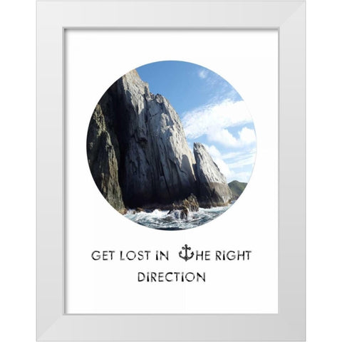 Right Direction White Modern Wood Framed Art Print by Lewis, Sheldon