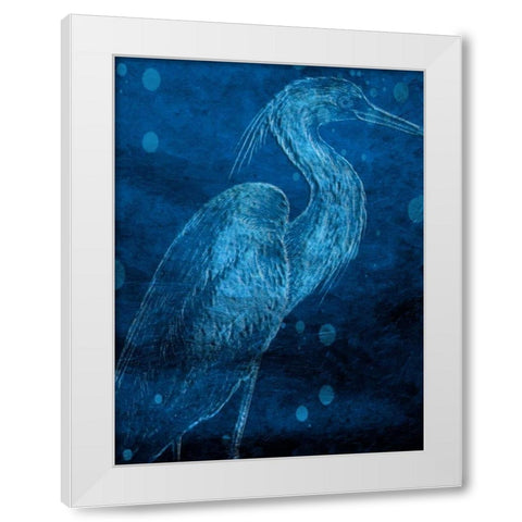 Indigo Pride White Modern Wood Framed Art Print by Lewis, Sheldon
