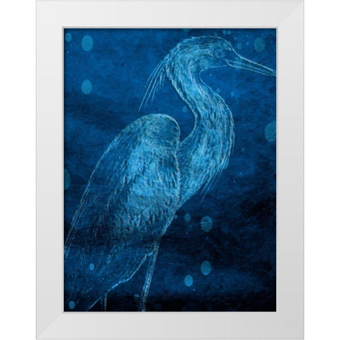 Indigo Pride White Modern Wood Framed Art Print by Lewis, Sheldon