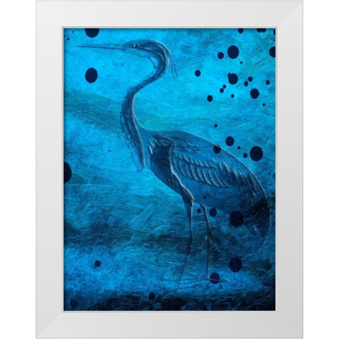 Indigo Pride And Joy White Modern Wood Framed Art Print by Lewis, Sheldon