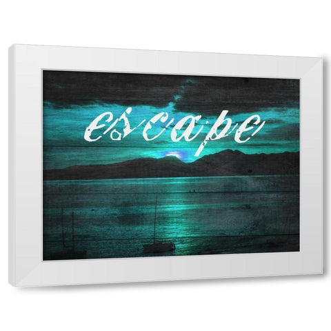 Escape White Modern Wood Framed Art Print by Lewis, Sheldon