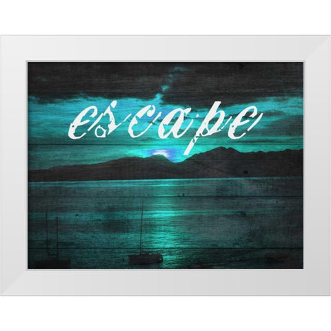 Escape White Modern Wood Framed Art Print by Lewis, Sheldon