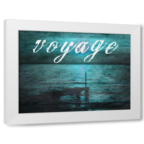 Voyage White Modern Wood Framed Art Print by Lewis, Sheldon