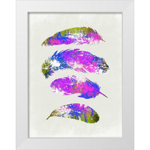 Fourth Impression 2 White Modern Wood Framed Art Print by Lewis, Sheldon