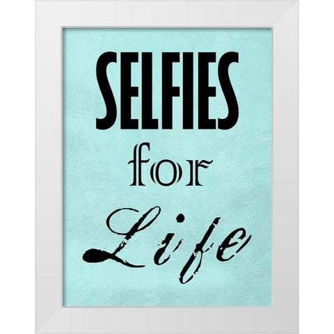 Selfies White Modern Wood Framed Art Print by Lewis, Sheldon