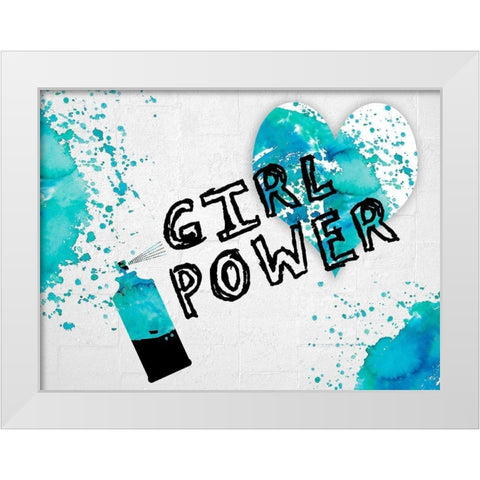Girls Rule White Modern Wood Framed Art Print by Lewis, Sheldon