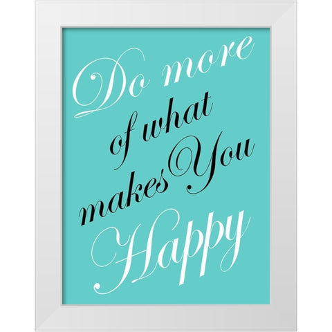 Happy You White Modern Wood Framed Art Print by Lewis, Sheldon