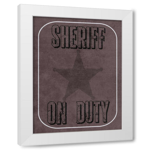 On Duty White Modern Wood Framed Art Print by Lewis, Sheldon