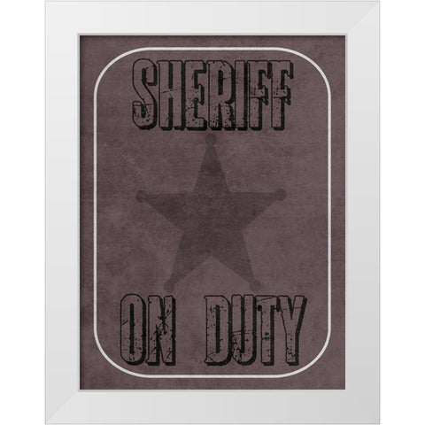 On Duty White Modern Wood Framed Art Print by Lewis, Sheldon
