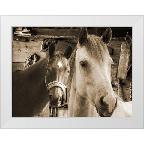 Cowboys Treasure White Modern Wood Framed Art Print by Lewis, Sheldon