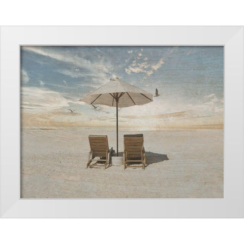 Relax and Breath White Modern Wood Framed Art Print by Lewis, Sheldon