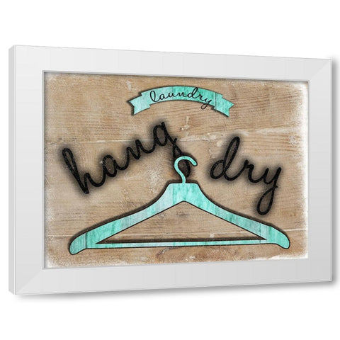 Hang Dry White Modern Wood Framed Art Print by Lewis, Sheldon