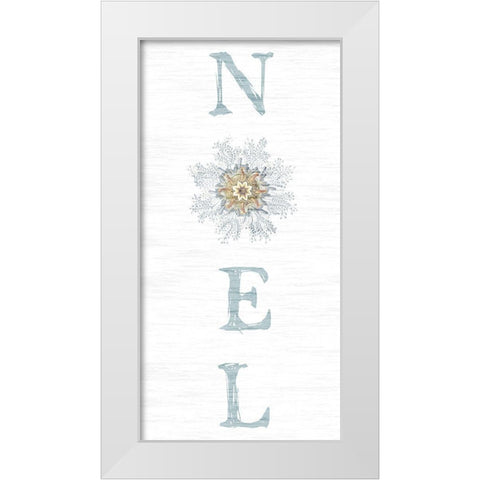 Noel White Modern Wood Framed Art Print by Lewis, Sheldon