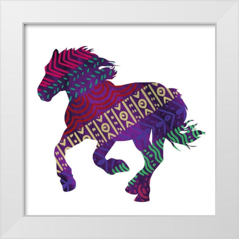 Wild Bohemian White Modern Wood Framed Art Print by Lewis, Sheldon