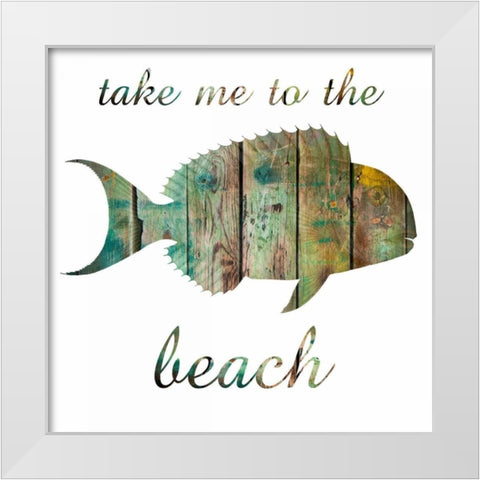 The Ocean White Modern Wood Framed Art Print by Lewis, Sheldon