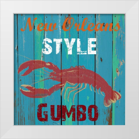 New Orleans White Modern Wood Framed Art Print by Lewis, Sheldon