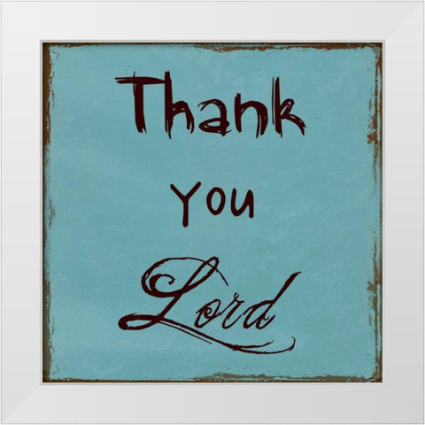 Thank You Lord White Modern Wood Framed Art Print by Lewis, Sheldon