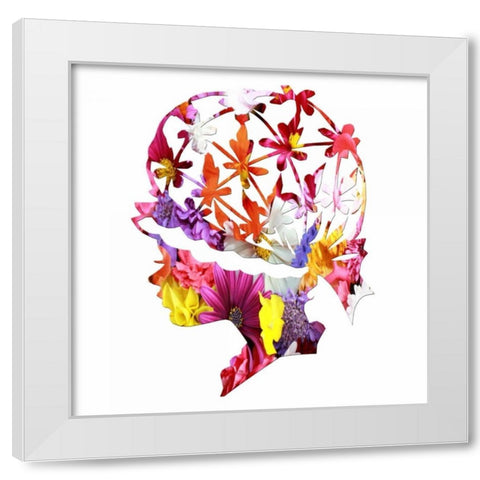 Floral Fashion 2 White Modern Wood Framed Art Print by Lewis, Sheldon