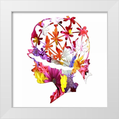Floral Fashion 2 White Modern Wood Framed Art Print by Lewis, Sheldon