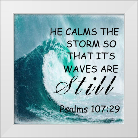 He Calm The Storm White Modern Wood Framed Art Print by Lewis, Sheldon