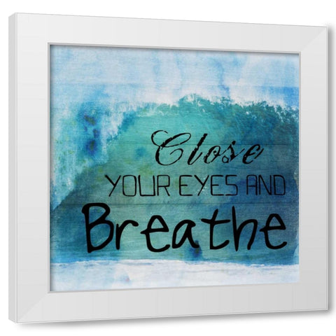 Close Your Eyes White Modern Wood Framed Art Print by Lewis, Sheldon