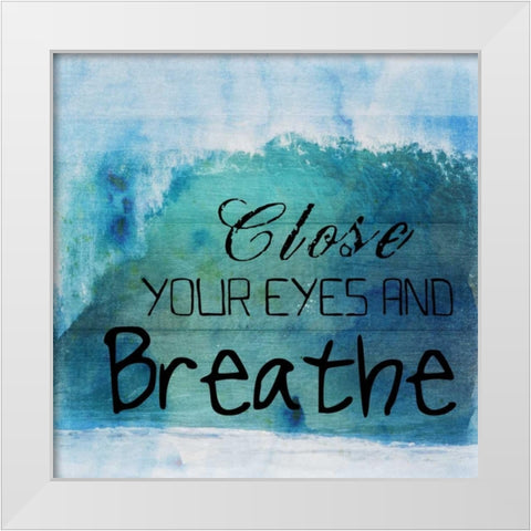 Close Your Eyes White Modern Wood Framed Art Print by Lewis, Sheldon