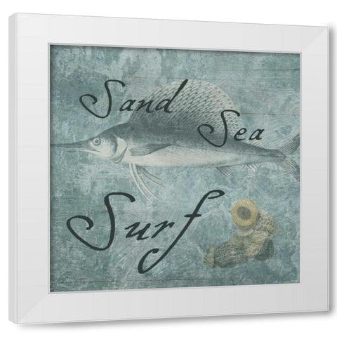Sand White Modern Wood Framed Art Print by Lewis, Sheldon