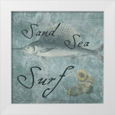 Sand White Modern Wood Framed Art Print by Lewis, Sheldon