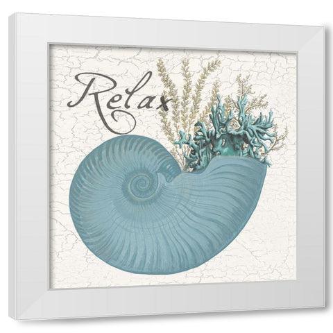 Coastal Bouquet White Modern Wood Framed Art Print by Lewis, Sheldon