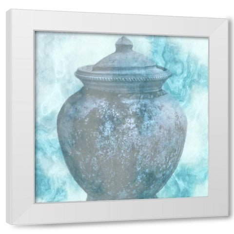 Ancent Vase White Modern Wood Framed Art Print by Lewis, Sheldon