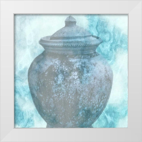 Ancent Vase White Modern Wood Framed Art Print by Lewis, Sheldon