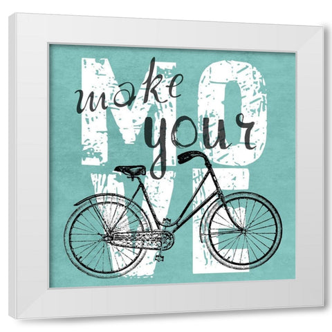 Make Your Move White Modern Wood Framed Art Print by Lewis, Sheldon