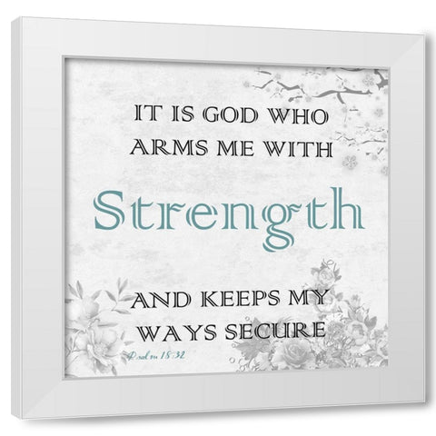 Secure My Ways White Modern Wood Framed Art Print by Lewis, Sheldon