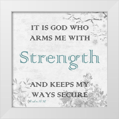 Secure My Ways White Modern Wood Framed Art Print by Lewis, Sheldon