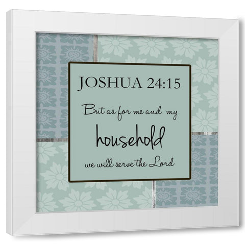 Serve The Lord White Modern Wood Framed Art Print by Lewis, Sheldon