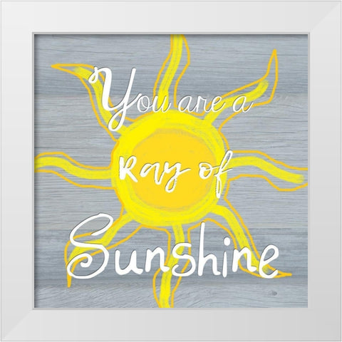 Ray Of Sunshine White Modern Wood Framed Art Print by Lewis, Sheldon