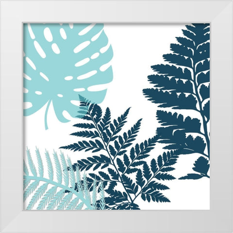 Tropical Color Bloom White Modern Wood Framed Art Print by Lewis, Sheldon