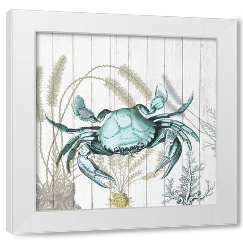 Salt Water Blue White Modern Wood Framed Art Print by Lewis, Sheldon