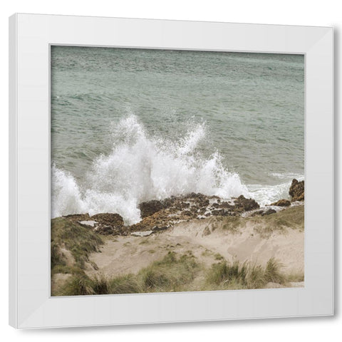 Water Blast White Modern Wood Framed Art Print by Lewis, Sheldon
